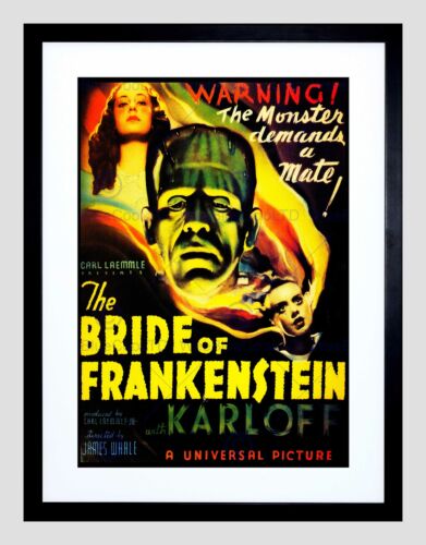 FILM BRIDE FRANKENSTEIN BORIS KARLOFF MONSTER HORROR WHALE ART PRINT B12X12142 - Bild 1 von 17