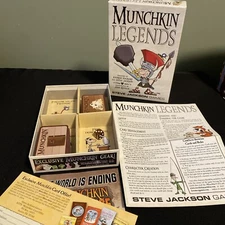 Munchkin LEGENDS board game Never Played Complete STEVE JACKSON 1st Edition
