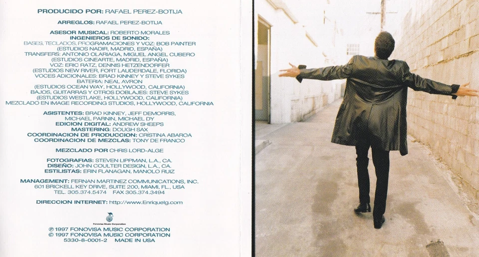 Vivir by Enrique Iglesias Very Good Spanish CD Sep-1997 Fonovisa Lluvia Cae Hits Foto 4 de 4