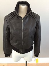 Nwt Infinity Brown Bomer Leather Jacket- Womens M