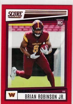 2022 SCORE RED SP RC BRIAN ROBINSON JR. WASHINGTON COMMANDERS ROOKIE BZ-4926