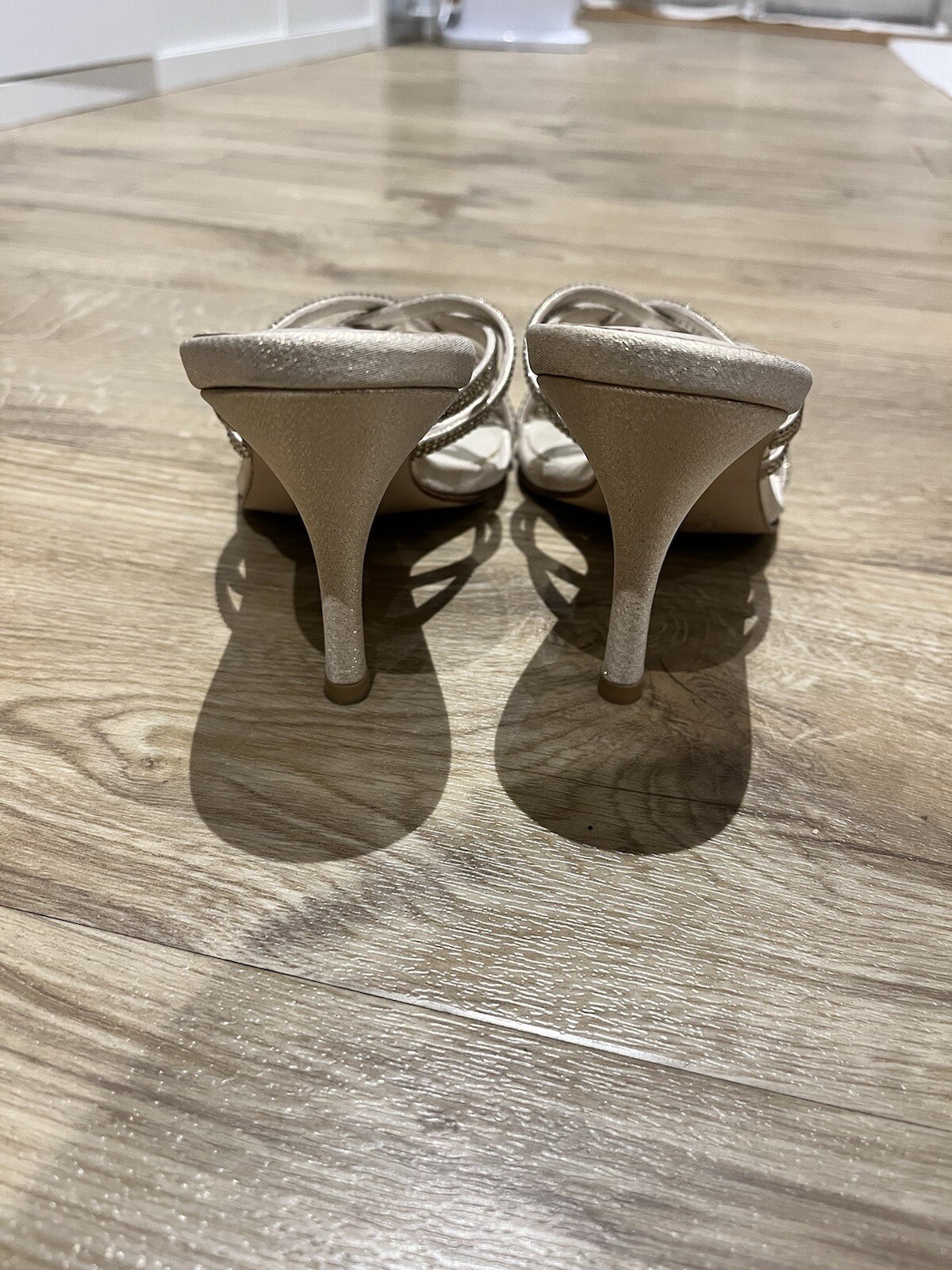 PANTOFOLA D’ORO Ciabatte da donna oro con diamanti dalmante in cinturini festa