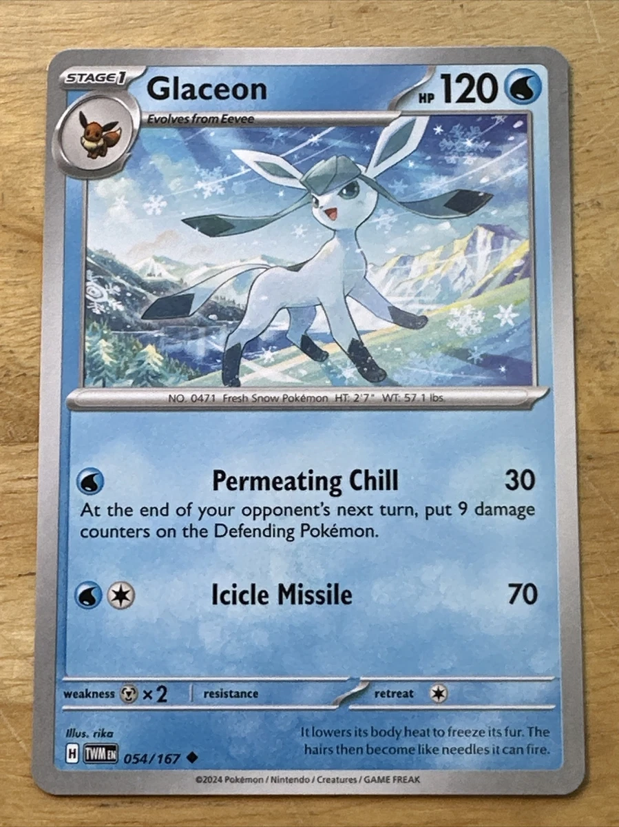 Glaceon 054/167 Non-Holo Twilight Masquerade NM/M Pokemon Card