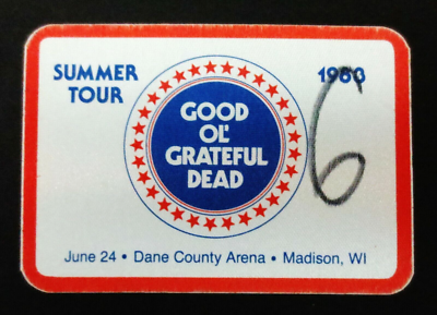 #ad #ad Grateful Dead Backstage Pass Madison Wisconsin WI Dane County 6 24 83 6 24 1983 $239.99