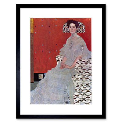 Klimt-Porträt von Fritza Riedler 1906 Gerahmter Kunstdruck 30x40 cm