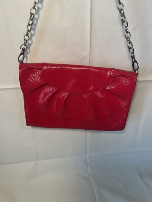 BAEKGAARD scalloped clutch chain strap purse  leather Vera Bradley new