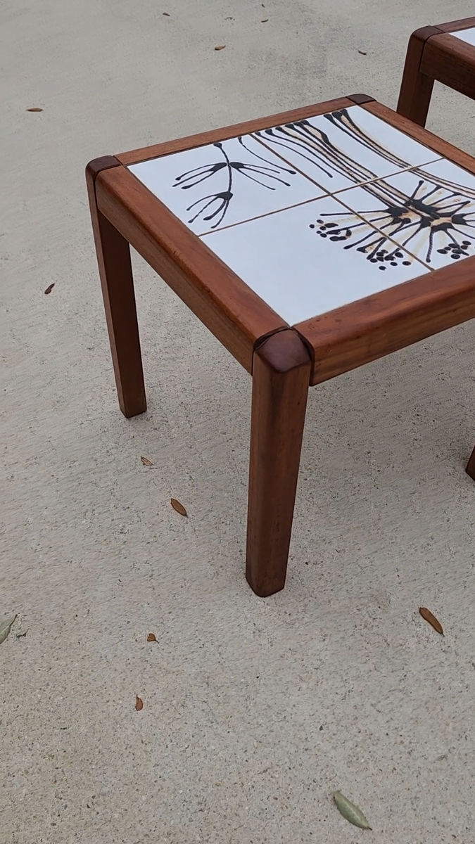 MCM Danish Nesting Tables Mobelfabrikken Toften Teak Tile | eBay