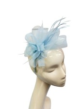 Women Flower Feathers Pearl Fascinator Headband Looped Wedding Royal Ascot Races