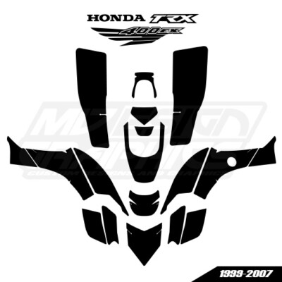 Graphics template HONDA TRX 400EX 1999-2007 vector AI. PDF. (escala 1:1)