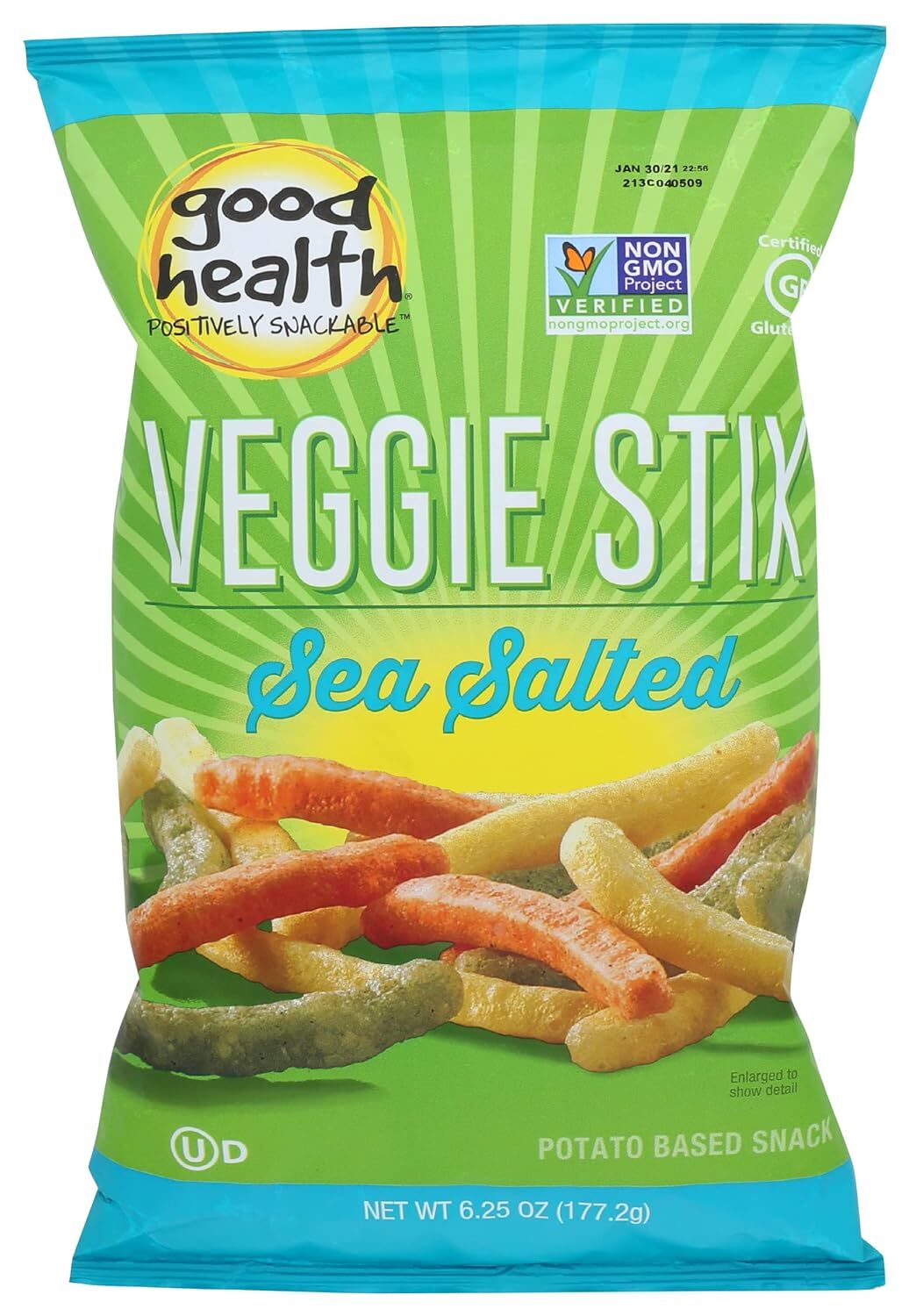 Полезные для здоровья Натуральные продукты Морская соль Veggie Stix 6,25 унции