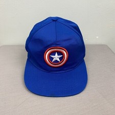 Marvel Captain America Snapback Adjustable Baseball Cap Blue Men Solid Superhero