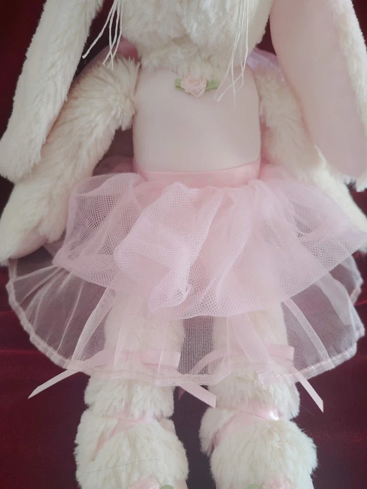 16" The Bearington Collection Lil Bunny Tutú Rosa Bailarina Peluche Animal Foto 3 de 4