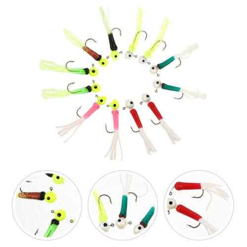 12 Pcs Beard Lure Tubular Fishing Baits Tube Acessories Colorful - Picture 1 of 12