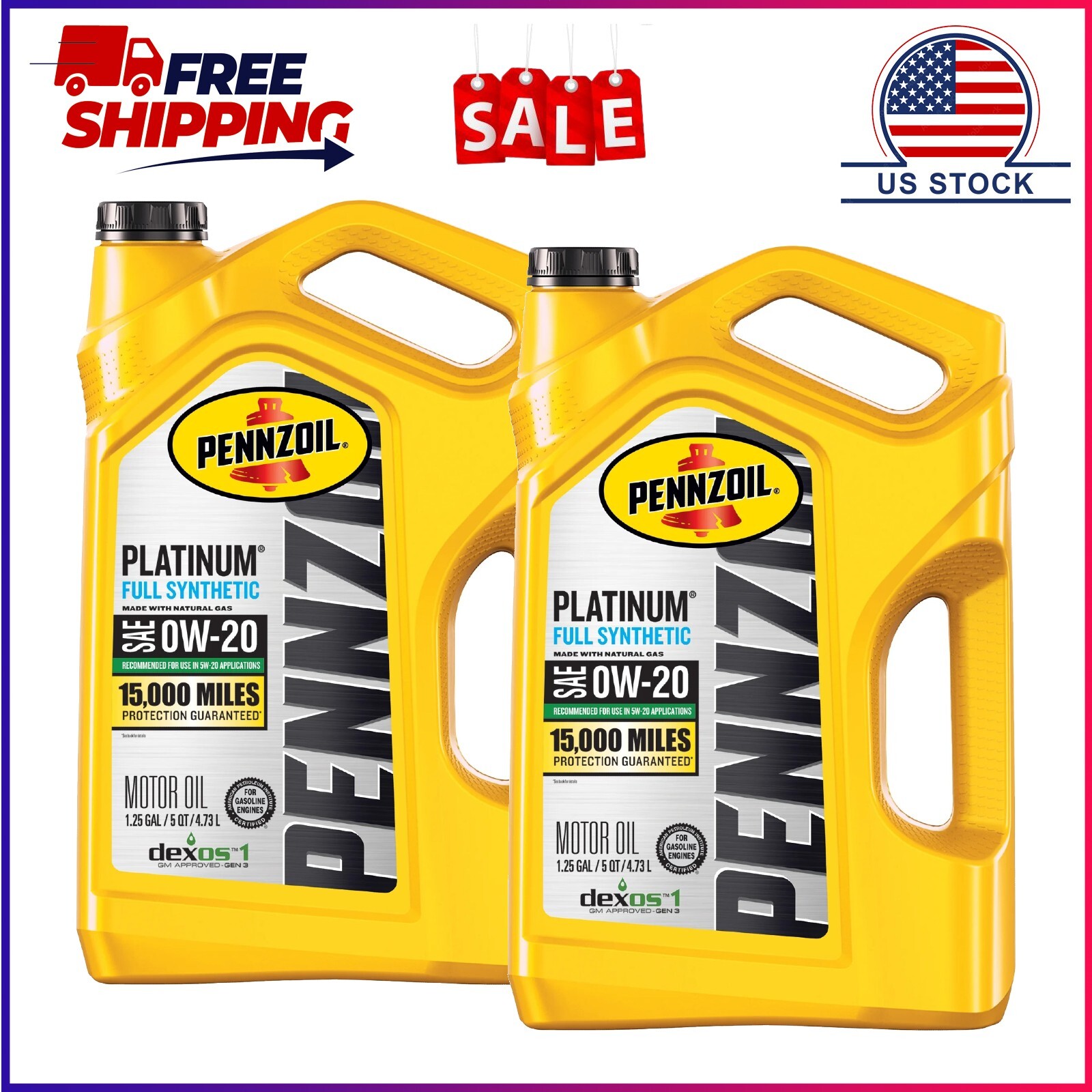 Platinum Full Synthetic 0w-20 Motor Oil, 5 Quart