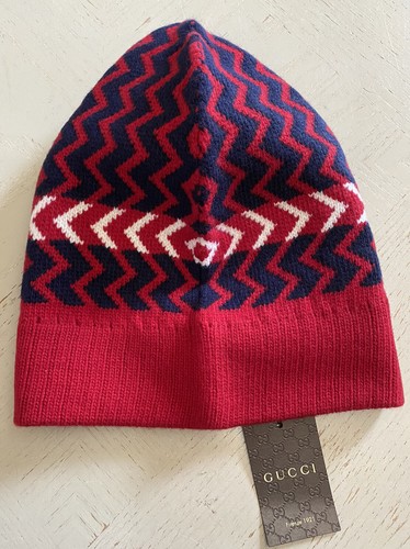 NWT $480 Gucci Mens Wool Beanie Hat Red 