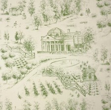 VINTAGE KRAVET MONTICELLO TOILE SAGE GREEN 10...