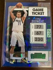 Luka Doncic 2021-22 Game Ticket Green Ice Panini Contenders #18 Mavericks Lakers