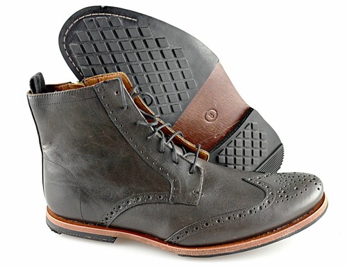 Leather Wingtip Boots Size 