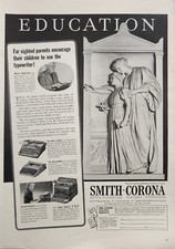 1941 Smith Corona Speedline Typewriter Print Ad Vintage Ephemera Wall Art Decor