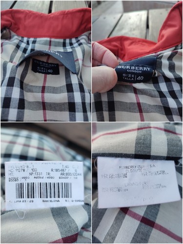 VTG Women's Burberry London Nova Check Quilted Red Jacket Coat Size 40 S Unisex - Picture 10 of 10