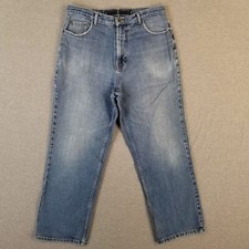 Vintage Nautica 34x30 Relaxed Fit Blue Jeans Soft Faded Denim Baggy Retro 2000s