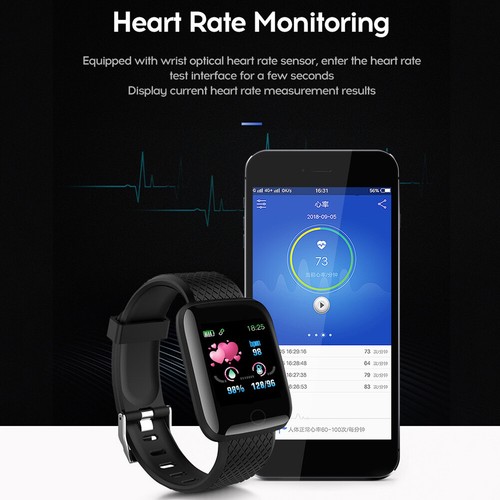 Smart Bracelet Fitness Tracker Heart Rate Tracking Monitor Sports Watch for i OS - Afbeelding 12 van 27