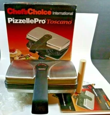 Chef’s Choice Pizzelle Pro Toscano 834 With Box and 2x Canoli Form WORKING