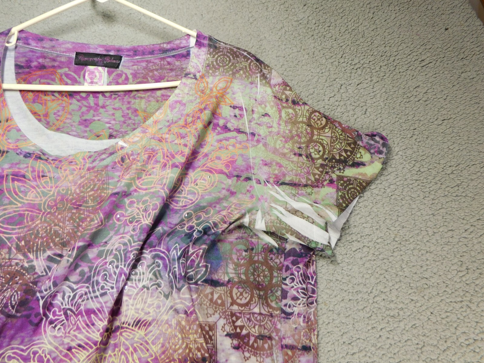 Appropriate Behavior Womens Plus Short Sleeve Vio… - image 3