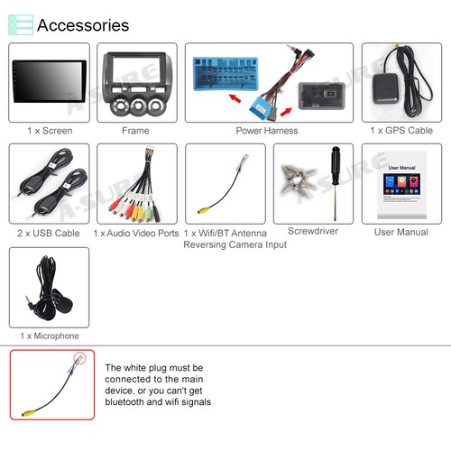 For Honda Jazz 2002-2008 Carplay Android 14 Car Radio Stereo GPS SAT NAV BT +AHD - Picture 13 of 14
