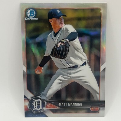 2018 Bowman Chrome Draft Refractors Matt Manning #145 DET