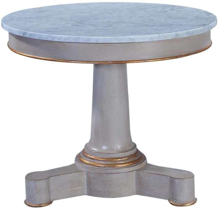 Julian Marble Coffee Table with Gold Accents - Image 2 of 4