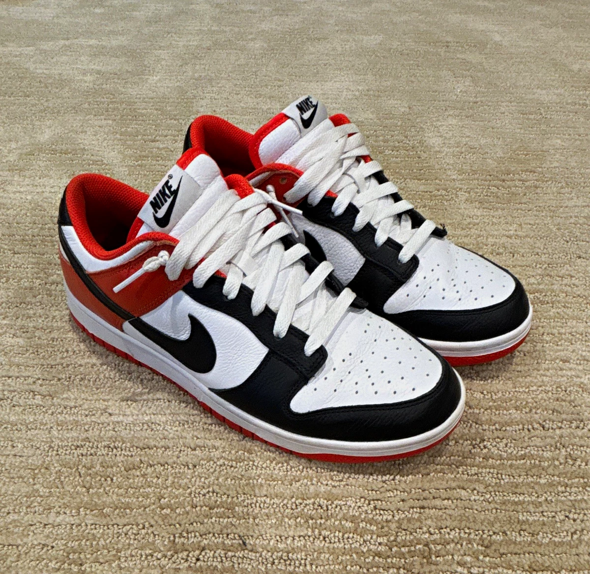 Nike Dunk Low Black White Red for Sale | Authenticity Guaranteed