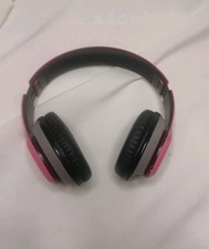 iJoy Rechargeable Wireless Bluetooth Foldable Over Ear Headphones Pink