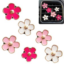 Daisy Flower Car Air Freshener Vent Clips 6 Cute Accessories for Gifts