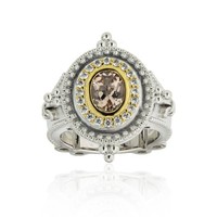 Brasilianischer Morganit Sterling Silber Ring