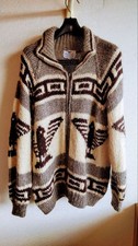Made In Canada Vintage Knit Cowichan Sweater Thunderbird