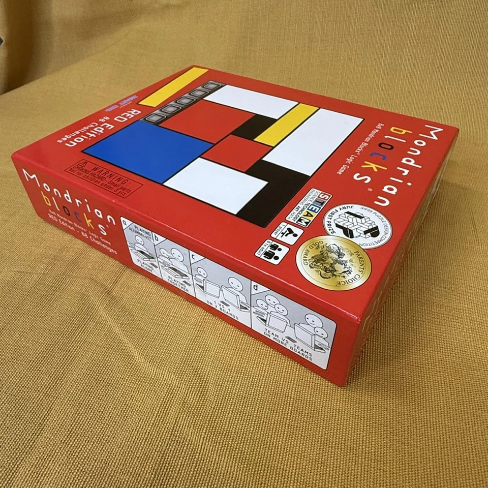 Mondrian Blocks 红色版益智游戏 STEM Winner 智能蛋 8 岁以上全新 — 第 4/4 张图片