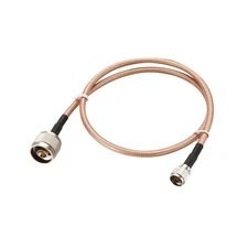 Mini UHF Male to N Male Right Angle RG400 RF Coaxial Cable 0.6M/2Ft Long