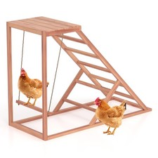 Chicken Perch w/Ladder Swing Ramp for Coop Roosting Bars Chicks