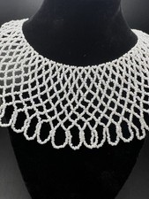 VTG Necklace Beads Pearl Type Choker Collar Style Costume Victorian Gothic 12  