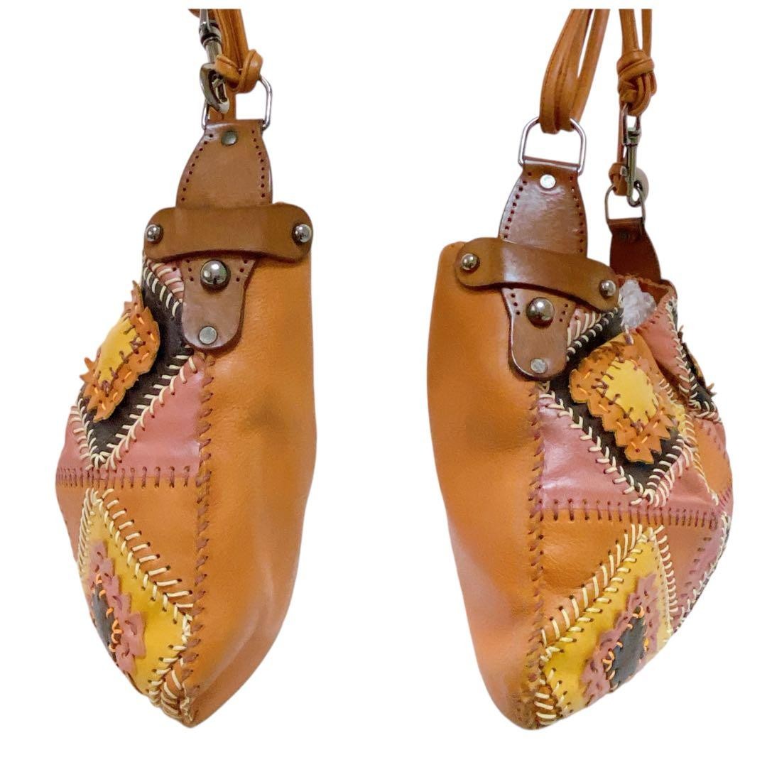 Jamin Puech Leather Patchwork One Shoulder Bag Br… - image 13