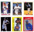 Ken Griffey Jr 6 Card Lot 1992 Pro Visions, 1996 Heavy Metal, Bowman MLB Seattle