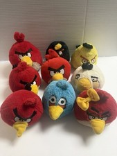Lot of 9 Commonwealth Angry Bird Plush Toys Different Sizes No Sound
