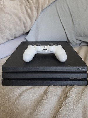 Sony Playstation 4 Pro With White Controller And Cables Fully Tested And Working