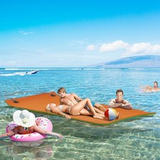 9' x 6' Lily Pad Floating Mat, Floating Water Pad for Lake, Orange
