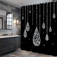 Elegant Crystal Shower Curtain for Modern Bathroom Decor