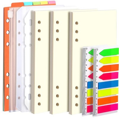 A6 Blank Paper, 135 PCS Planner Inserts for A6 Binder, Notebook, Loose Leaf P...