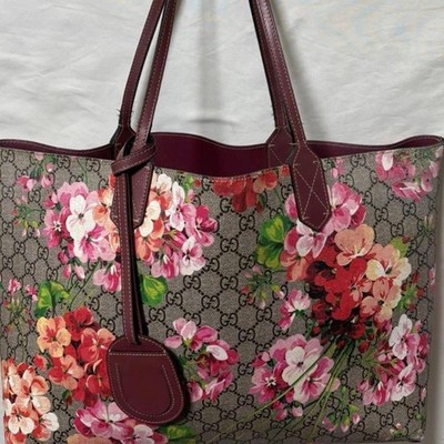 グッチ GGブルームス リバーシブル ミディアム トートバッグ 368568 GUCCI GG Blooms Reversible Medium Tote Bag Beige Antique Rose