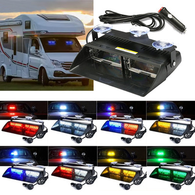 Auto 16 LED Notfall Warnung Blitzlicht Dash Strobe Warnleuchte Frontblitzer 12V