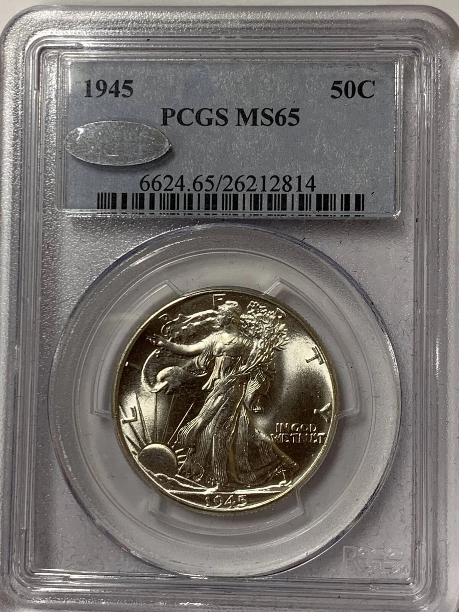MS 65 Graded 1945 Year Liberty Walking Half Dollars (1916-1947